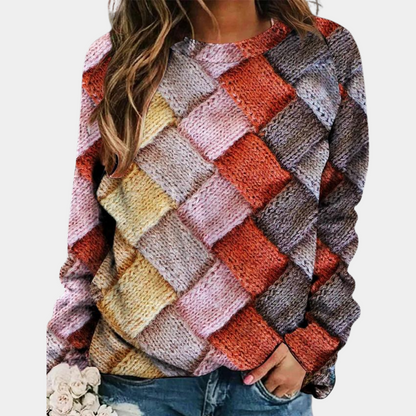 Colorful Women's Sweater Modern Style