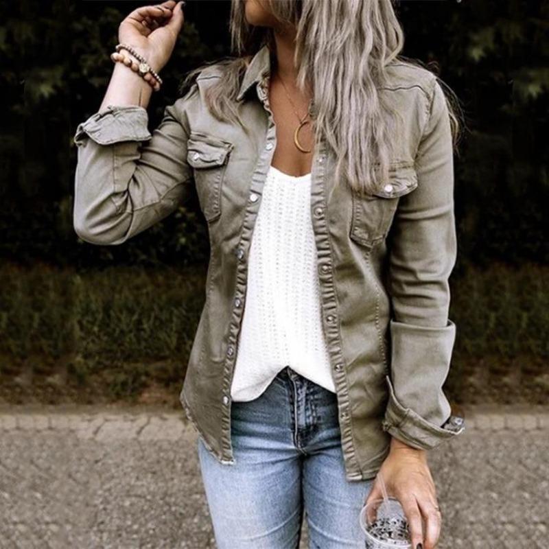 Modische Damenjacke Jeans Bequem & Stilvoll - IdealeKleiden