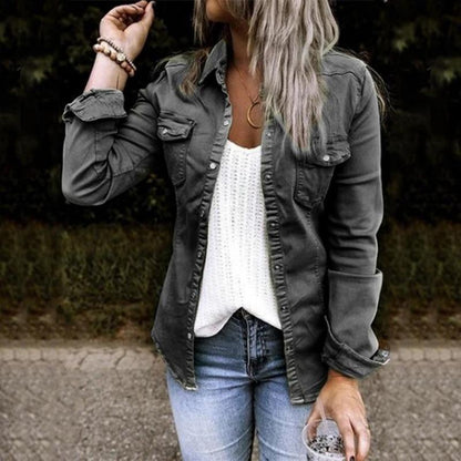 Fashionable Women's Denim Jacket Comfortable & Stylish