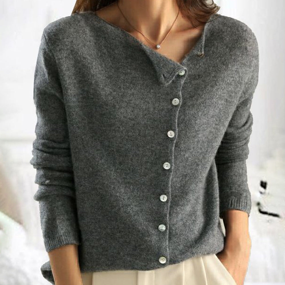 Fashionable Women's Sweater Large Plaid Style