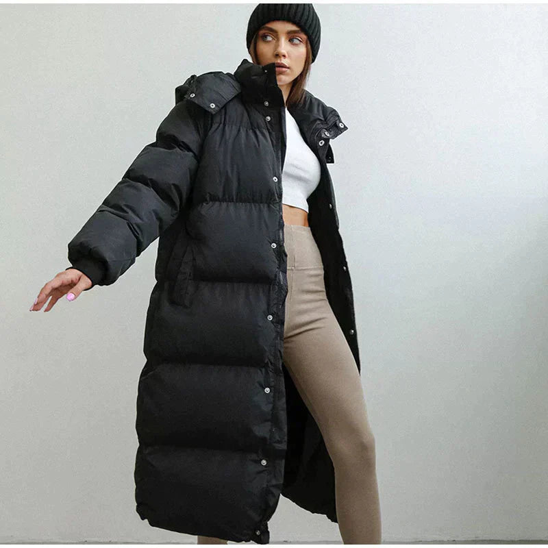 Elegant Women's Long Down Jacket