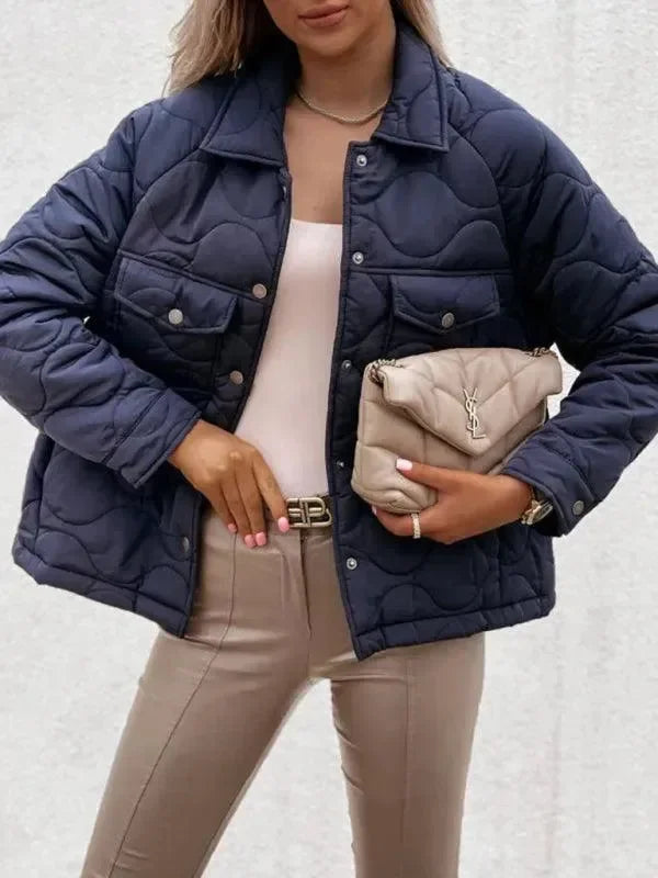 Fashionable Women's Jacket Buttons Casual Style