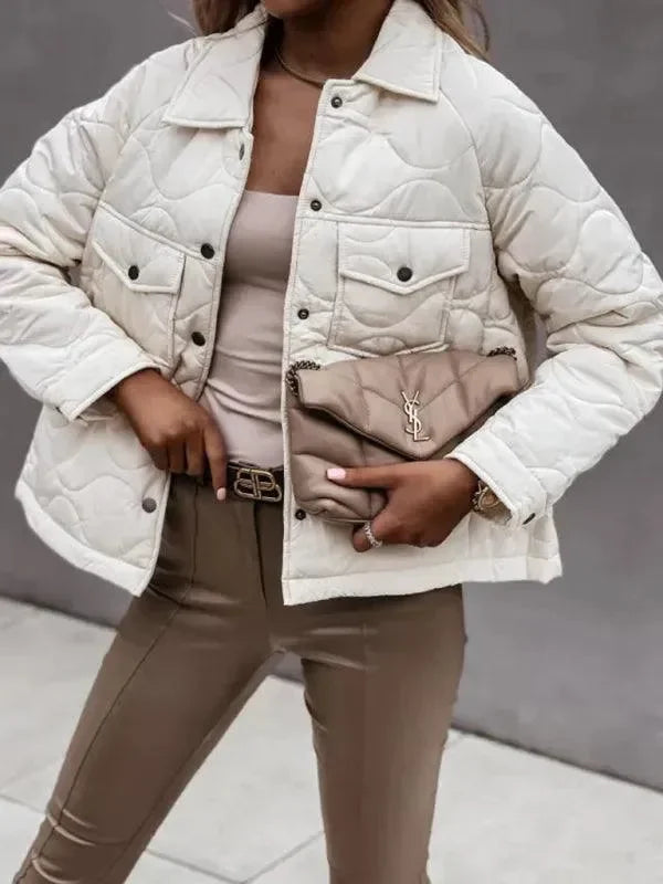 Fashionable Women's Jacket Buttons Casual Style