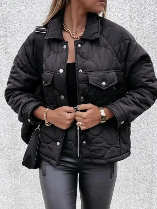 Fashionable Women's Jacket Buttons Casual Style