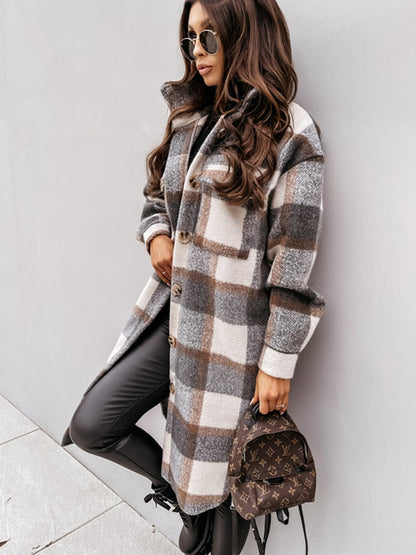 Plaid Jacket Women Trendy Nostalgic