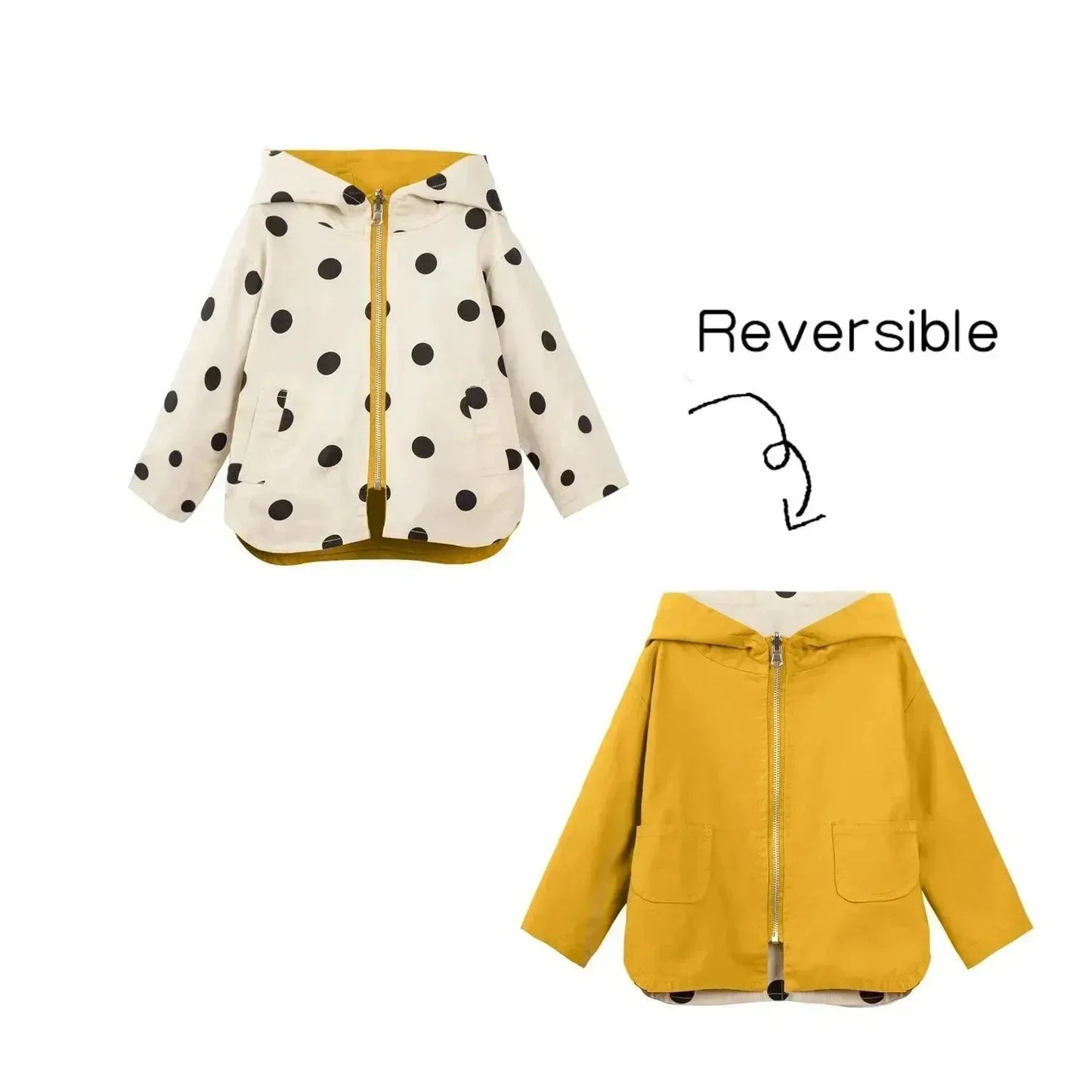 Stylish Kids' Polka Dot Jacket