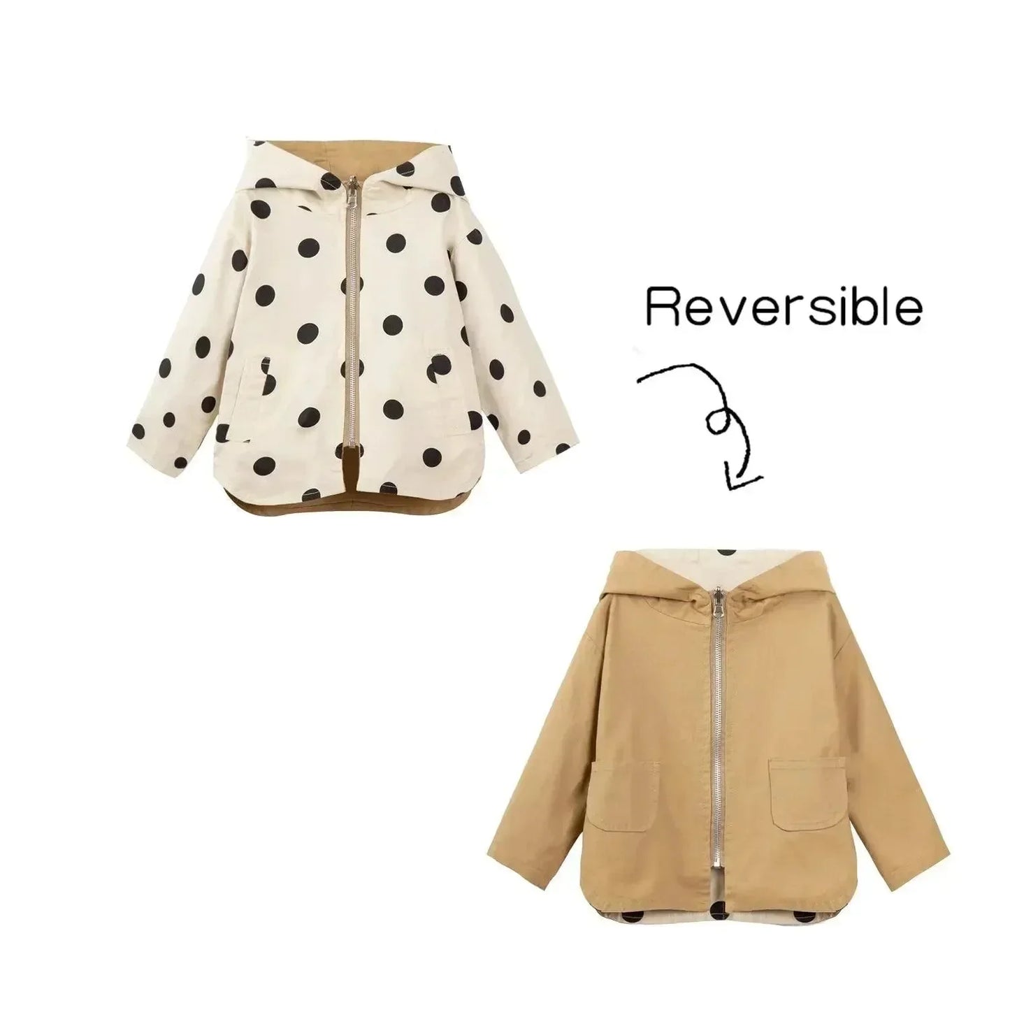Stylish Kids' Polka Dot Jacket