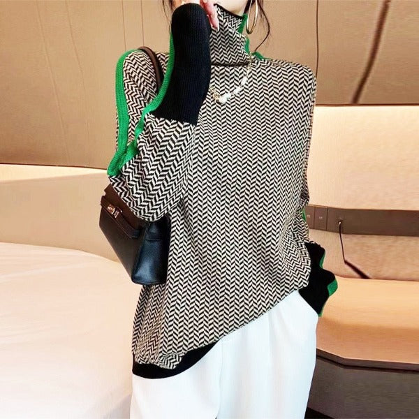 Fashionable Striped Sweater for Women