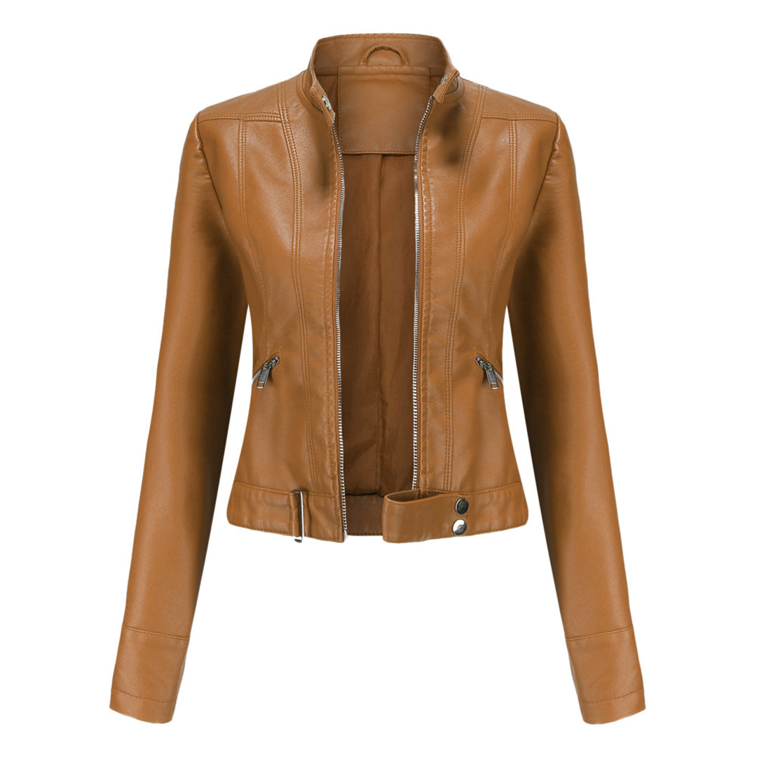 Elegante Lederjacke Damen Klassiker