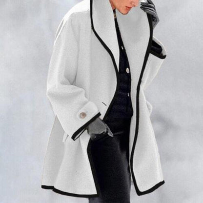 Women's Winter Trench Coat Wool Warm Double-Breasted