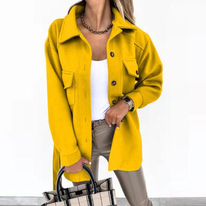 Stylish Women's Jacket Wool Look Modern