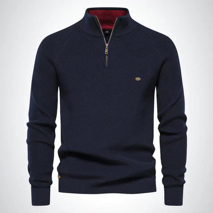 Herren Strickpullover Slim Fit Halbzipper - IdealeKleiden