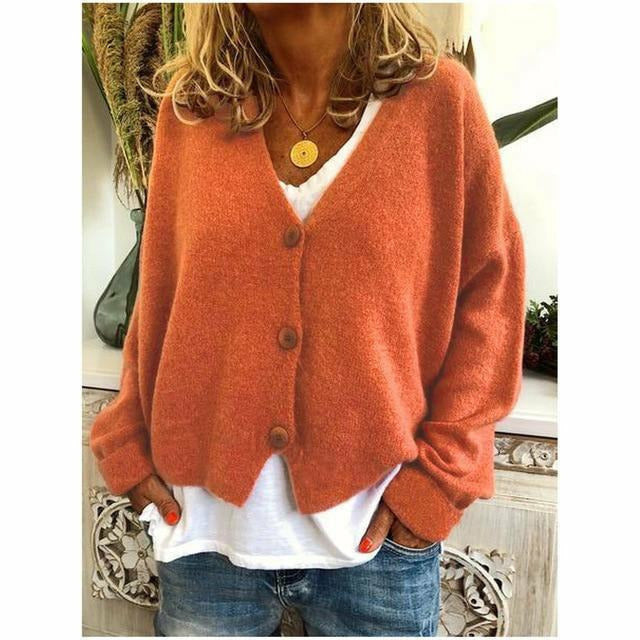Bequemer Cardigan Wollmix Kaschmir Look - IdealeKleiden