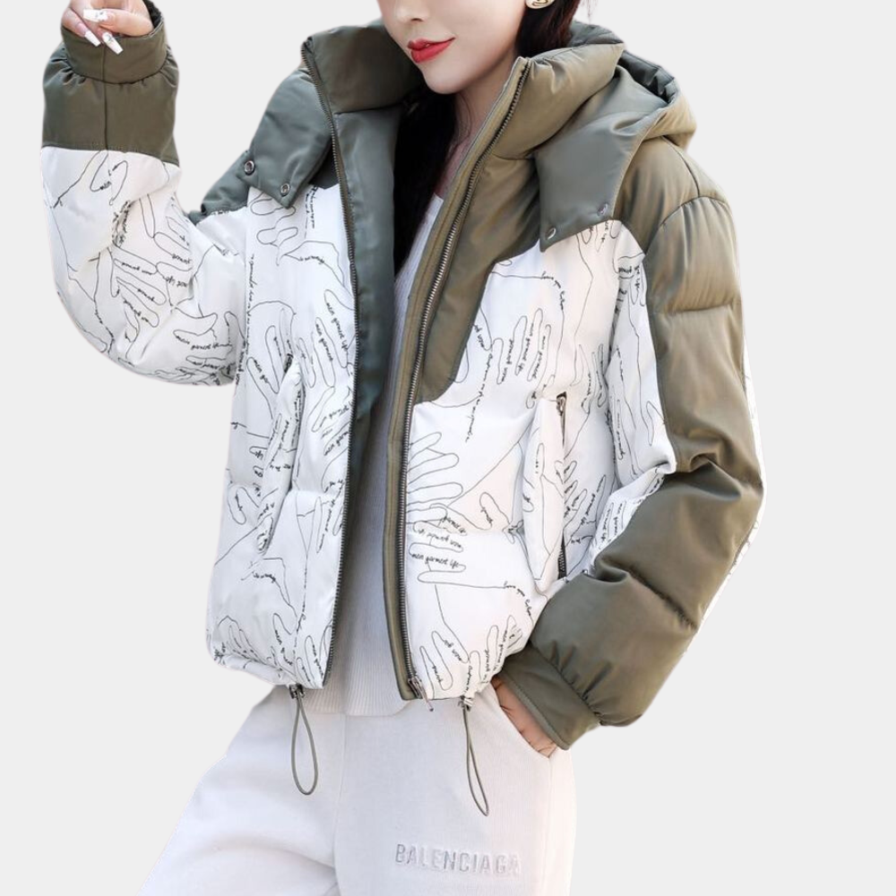 Women's Elegant Black Warm Winter Jacket