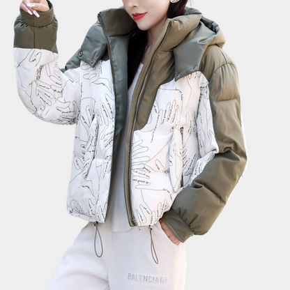Women's Elegant Black Warm Winter Jacket