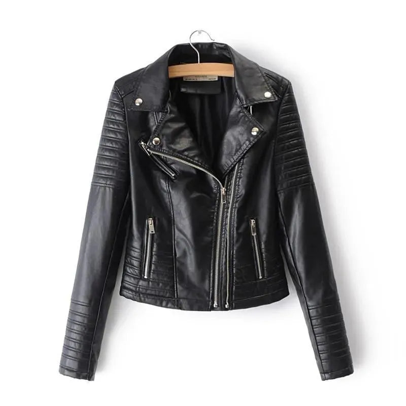 Stylish Leather Jacket for Women - Trendy Design