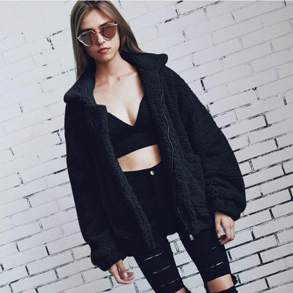 Teddy Coat Oversized Soft Fleece Zipper