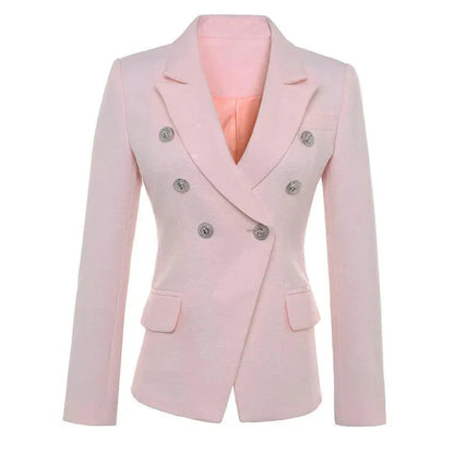 Stylish Women's Blazer Pink - Business Chic Simple