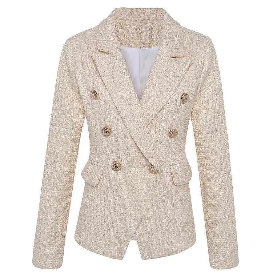 Elegant Women's Blazer Business Chic Solid Color