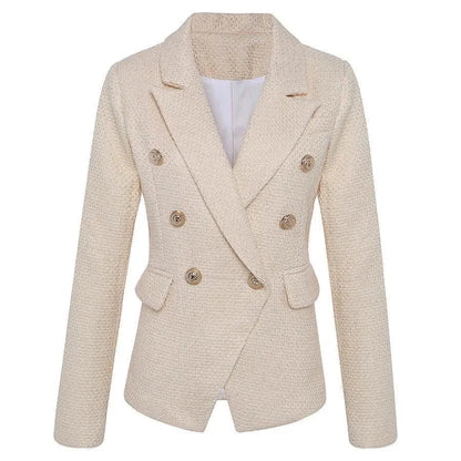 Elegant Women's Blazer Business Chic Solid Color