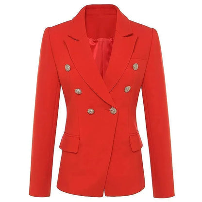 Elegant Double-Breasted Women's Blazer Black