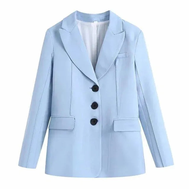 Elegant Women's Casual Black Blazer