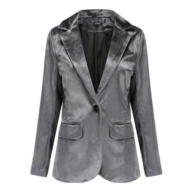 Eleganter Samt Blazer Damen - Lässig - Einfarbig