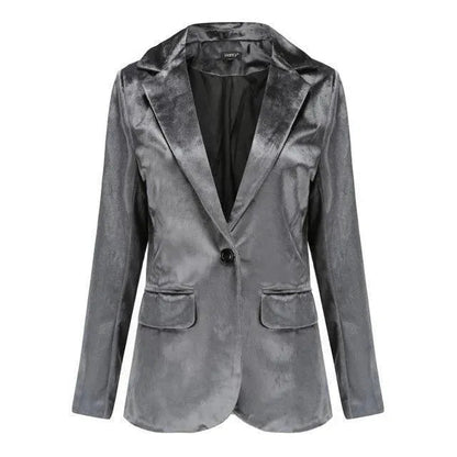 Eleganter Samt Blazer Damen - Lässig - Einfarbig