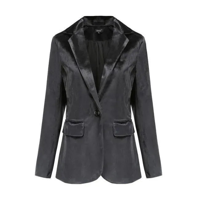 Eleganter Samt Blazer Damen - Lässig - Einfarbig