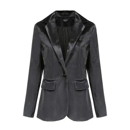 Eleganter Samt Blazer Damen - Lässig - Einfarbig