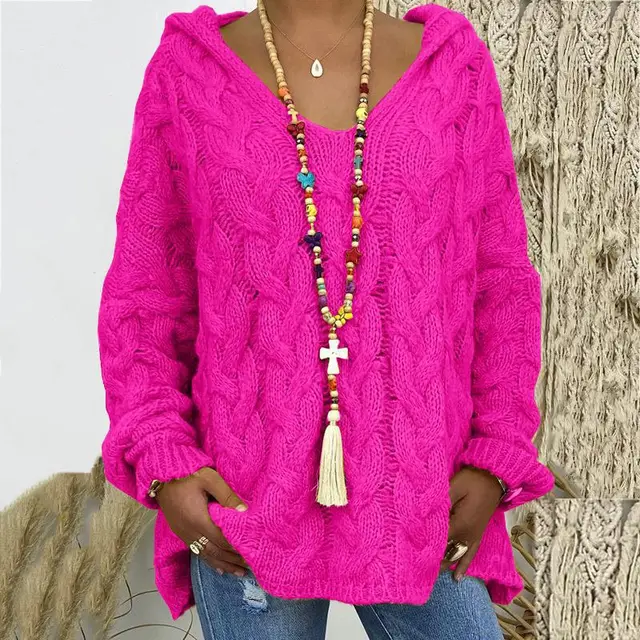 Stylish Cable Knit Sweater for Women - Timeless and Elegant
