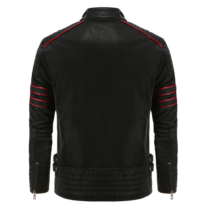 Elegante Lederjacke Titan Schwarz - IdealeKleiden