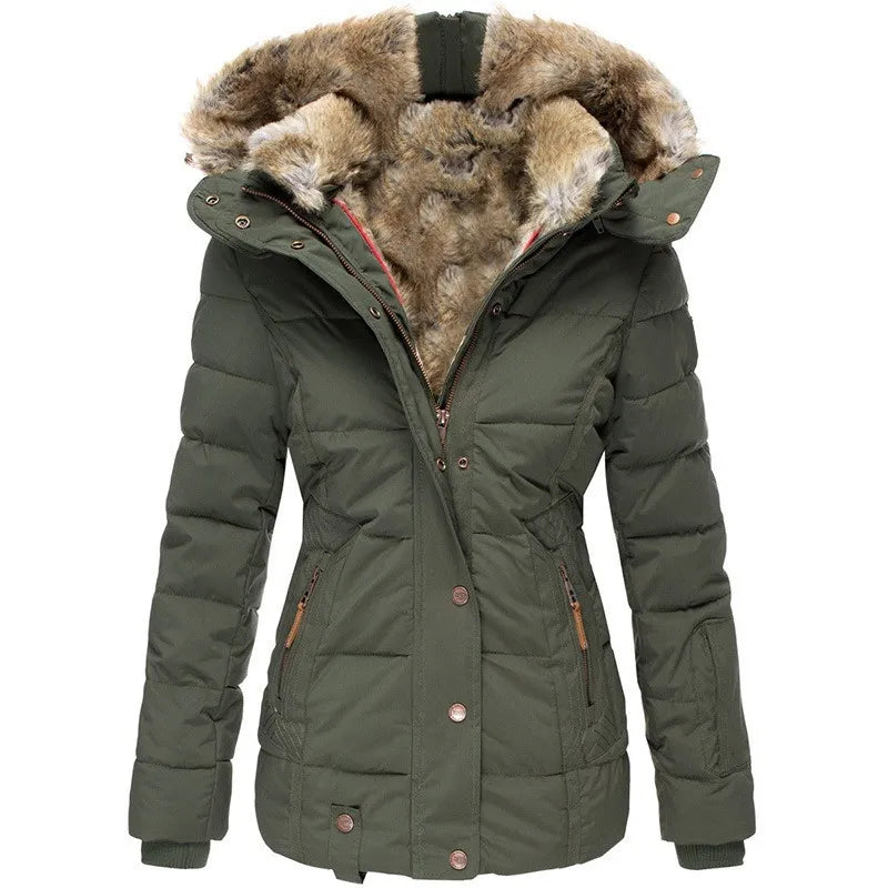 Elegante Damenjacke Fellkragen - IdealeKleiden
