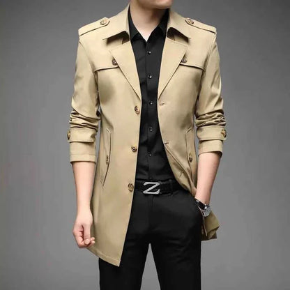 Men's Classic Water-Repellent Long Coat