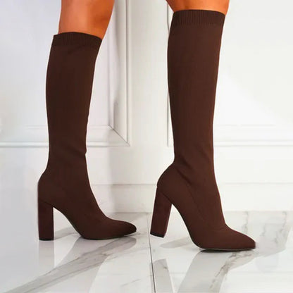 Stilvolle Stiefel Damen Kniehoch Mode