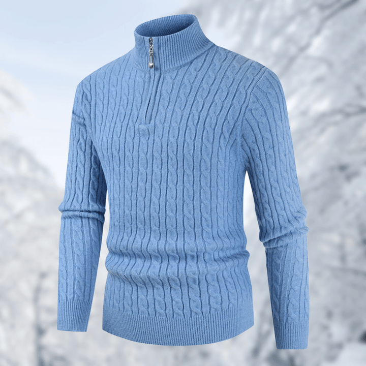 Stilvoller Herren Pullover Stehkragen Modern