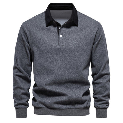 Fashionable Men's Polo Sweater