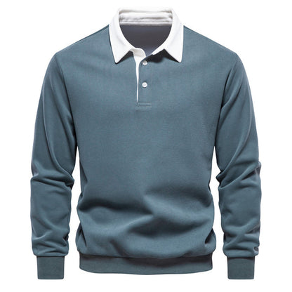 Fashionable Men's Polo Sweater