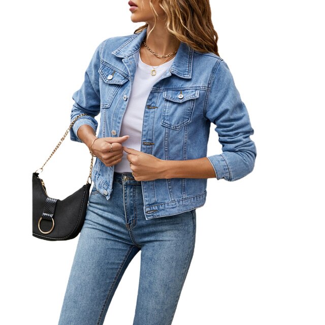 Fashionable Women's Denim Jacket Comfortable Cut