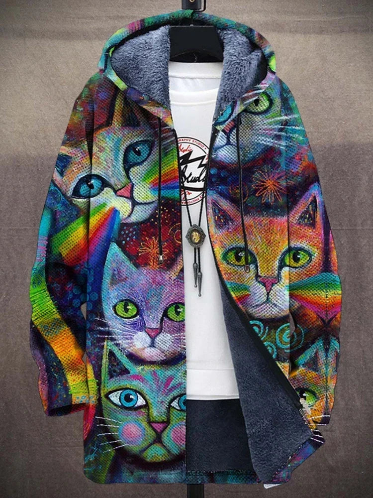 Stylish women's jacket with art print