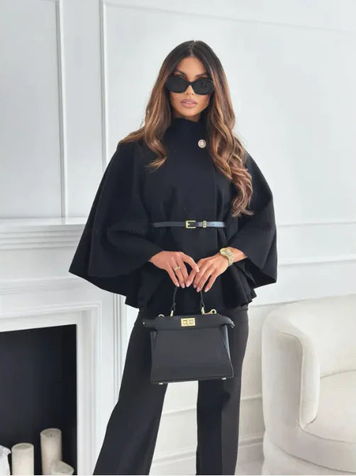 Stylish women's wool coat - trendy model