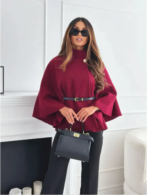 Stylish women's wool coat - trendy model