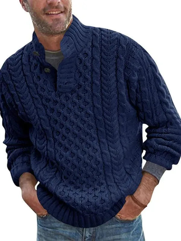 Stylish Men's Sweater with Collar