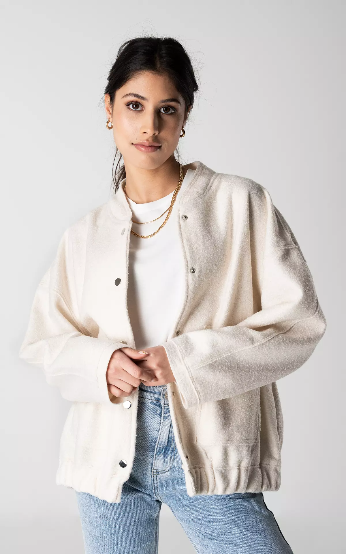 Stylish Women's Oversized Bomber Jacket