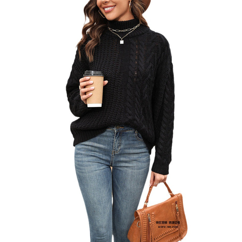 Stylish Turtleneck Sweater Winter Chic Women