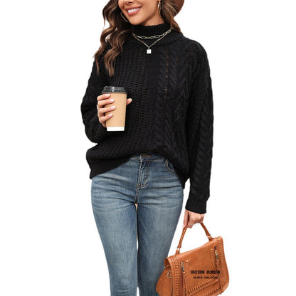 Stylish Turtleneck Sweater Winter Chic Women