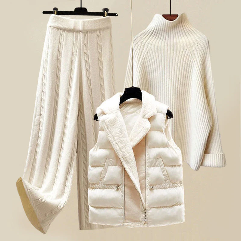 Elegant 3-Piece Knit Outfit for Women