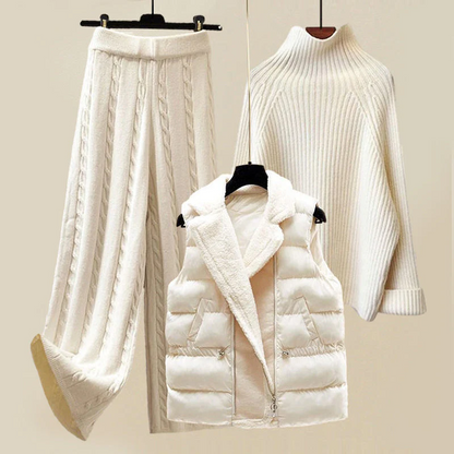 Elegant 3-Piece Knit Outfit for Women