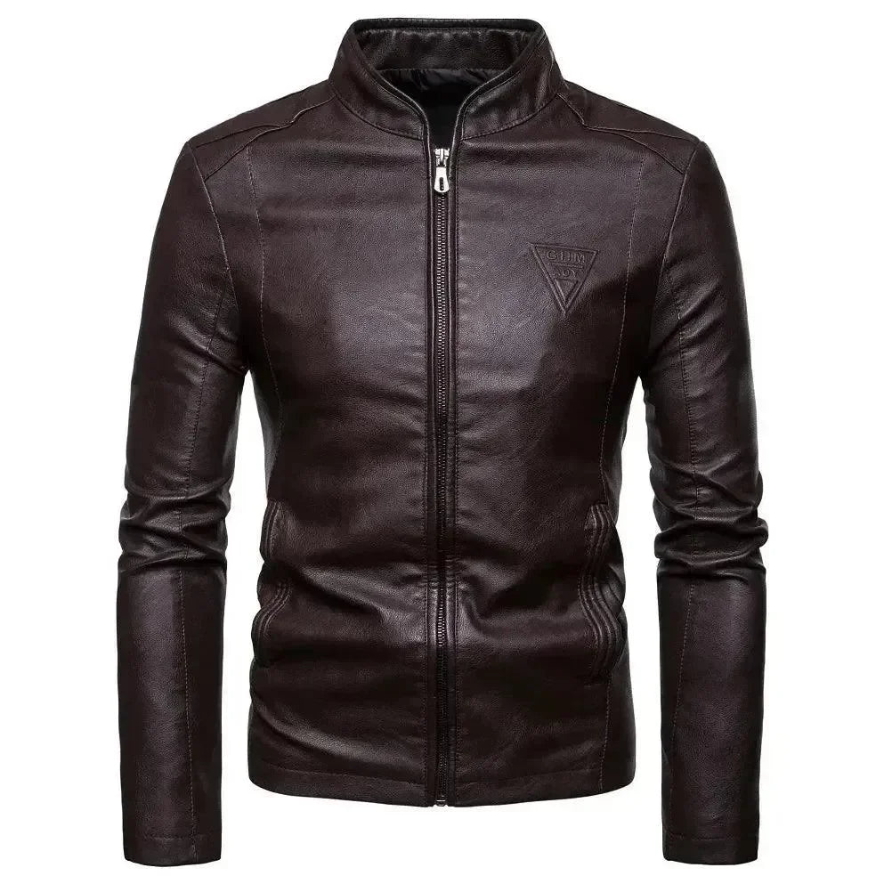 Fashionable Leather Jacket Slim Fit Style