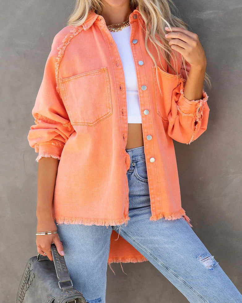 Trendy Denim Jacket Patchwork Style